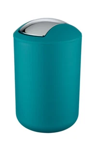 WENKO Schwingdeckel Eimer Brasil 6,5 L Petrol Müll Kosmetik Abfall Bad WC Küche - Bild 1 von 7