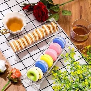 2 PCS Clear Cracker Serving Tray for Serving Trays V6Q78109 - Picture 1 of 9