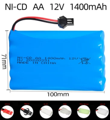 Ni-Cd 12V 1400Mah Aa Battery Mini Tamiya Plug for Rc Toys Car Tanks Trains Boat - Bild 1 von 4