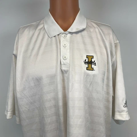 Adidas Idaho Vandals Clima Lite Coach Sideline Polo Shirt NCAA College Sewn L Cover