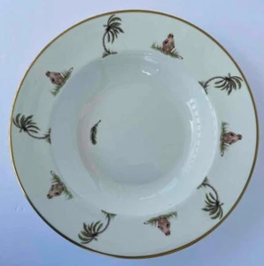 PALMERAS DE MONO*CHINA FINA LA EMPRESA PRESENTE INGLANDIA*SOPA/PASTA CON BORDES GRANDES - Imagen 1 de 4