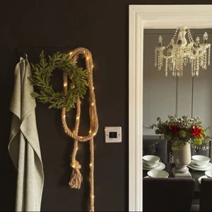 Auraglow Battery Powered 60 LED Indoor and Garden Hemp Rope String Fairy Light - Picture 1 of 7