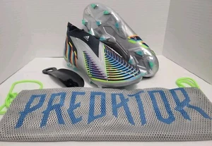 New US 9.5 ADIDAS PREDATOR EDGE+ FG PRIMEKNIT LACELESS SOCCER CLEATS HR1560 - Picture 1 of 15