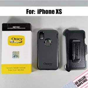 Funda OtterBox Defender para iPhone X/XS - Negra | Clip de funda | Defensa resistente - Imagen 1 de 12