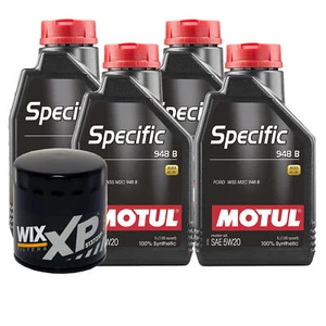 4L Motul SPECIFIC 948B 5W20 Wix XP Filter Motor Oil Change Kit API SN - Picture 1 of 1