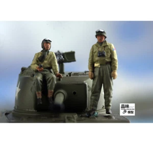 1/72 U.S. Army Tanker Captain 2 Troopers Modell Eigenbau fertig farbig - Bild 1 von 4