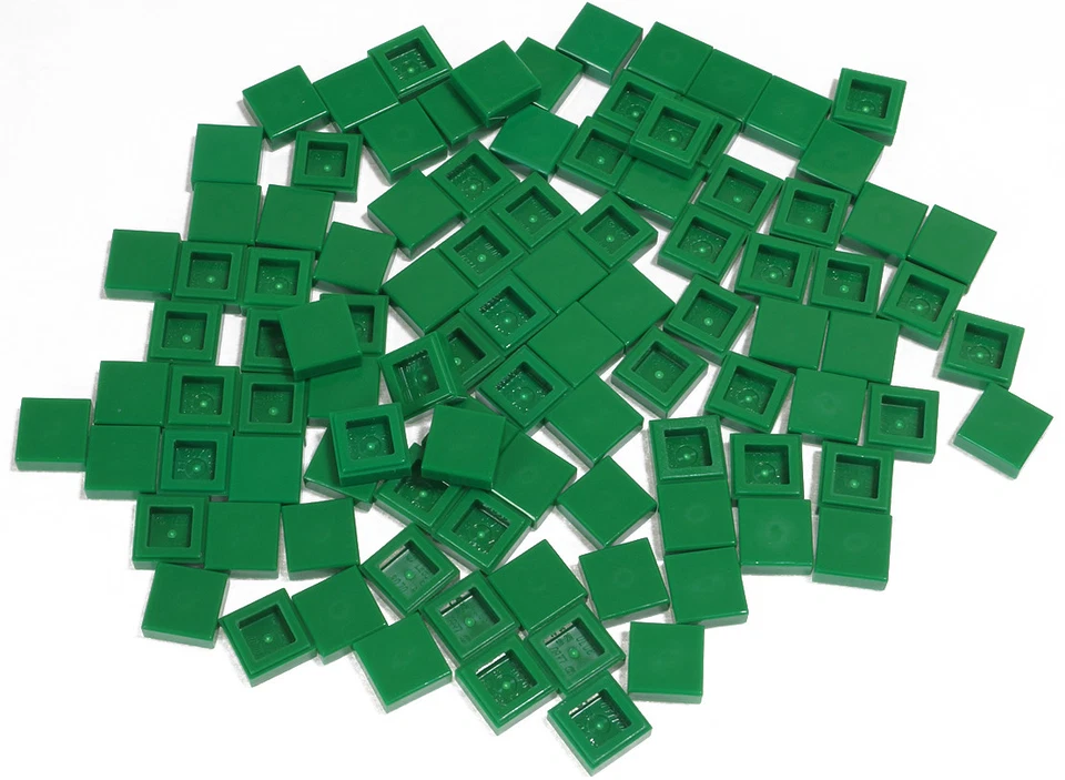 LEGO - 100 Fliesen Kacheln 1x1 grün / Fliese / Green Tile / 3070b NEUWARE - Bild 1 von 1