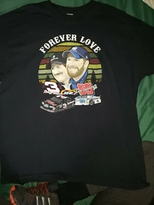 FOREVER LOVE Dale Earnhardt Black L T Shirt 3 88 NASCAR USA Dale Earnhardt JR  - Picture 1 of 4