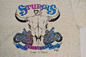 Vintage 1990 Sturgis Wildlife Shirt L Single Stitch Black Hills Rally Bike Week - Bild 1 von 6
