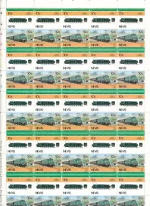 D400711 Trains Locomotives P.O. Class 5500 2-Do-2 France MNH Specimen Nevis - Foto 1 di 1