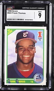 1990 Score #663 Frank Thomas Chicago White Sox – HOF Rookie - CGC 9 Mint (x8043) - Picture 1 of 2