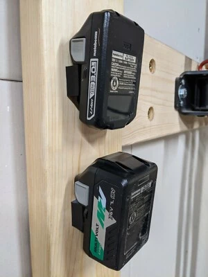 Tool Storage- Metabo HPT Wall Mount or Undershelf 18v or 36v MultiVolt Batteries