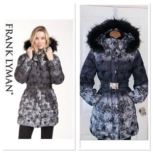 Frank Lyman Floral Puffy Zipped Jacket/ Coat Uk Size 12-14 - Picture 1 of 24