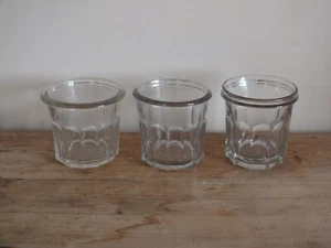 + 3 petits pots à confiture à facettes anciens 250 mL + - Foto 1 di 8
