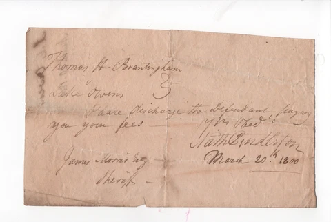 Nathaniel Pendleton - Document Signed - Alexander Hamilton's Second at His Duel Cover