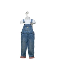 Cute OSH KOSH B'GOSH Girls Denim Overalls Pink Daisy Size 4t Cottage Cottagecore - Picture 1 of 6