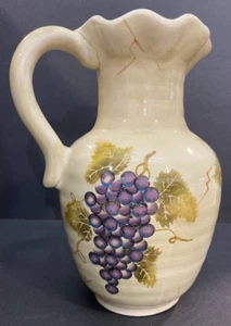 Retired Pattern~By Cabarnet, Tabletops Unlimited Pitcher 10  w/Grapes and leaves - Picture 1 of 11