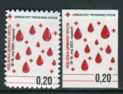BOSNIA SERBIA(324) - Red Cross - MNH + Imperforated - 2021  - Image 1 of 2
