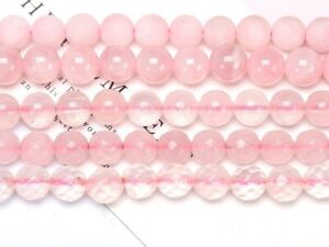 Smooth Frosted Faceted Pink Quartz Crystal For Jewelry Making Beads Natural Part