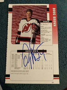 Doug Brown Devils Autographed Signed Media Guide Page - Picture 1 of 1
