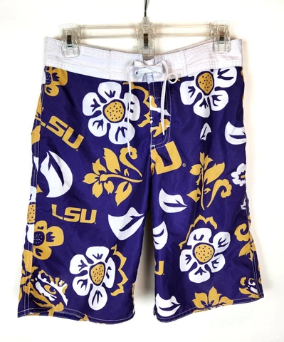 Wes And Willy LSU Tigers Football Swim Trunks Size Large Waist 29 Cover