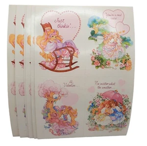 28 Lady Lovely Locks & The Pixietails VTG Classroom Valentines Cards (7 sheets) - Picture 1 of 6