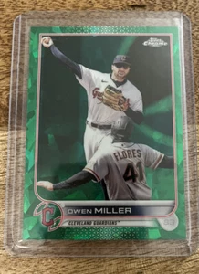 Topps 2022 actualización cromada zafiro Owen Miller verde/75 SP #US213 Guardians - Imagen 1 de 2