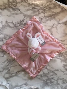 Carters Pink Bunny Rabbit Security Blanket Lovey Mini Puppet 2017 Satin Trim NWT - Picture 1 of 8