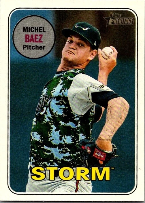 2018 Topps Heritage Minor League Edition - Short Print Michel Baez #210 (RC) - Image 1 of 2