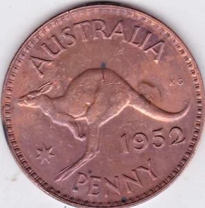 1952 AUSTRALIA PENNY .~ YOU GRADE IT .~ PLEASE SEE THE SCAN - Picture 1 of 4