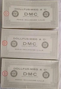 D-M-C Embroidery Floss, Orange #740 18, Yellow #444 16, Black #310 20, DMCFrance - Picture 1 of 3