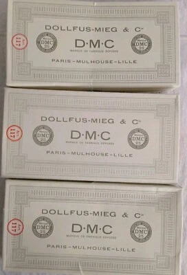 D-M-C Embroidery Floss, Orange #740 18, Yellow #444 16, Black #310 20, DMCFrance - Image 1 of 3