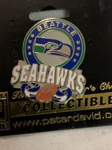 Nuevo botón de pin de Peter David de los Seattle Seahawks NFL - Imagen 1 de 1