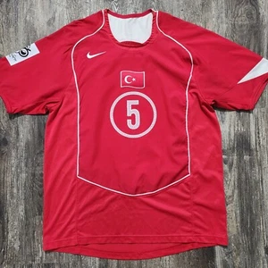 2004 Nike Turkey Home Soccer Jersey Emre Belözoğlu Men L UEFA World Cup - Picture 1 of 7