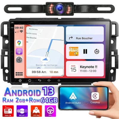 Radio estéreo de coche de 7" Android 13 para GMC Chevrolet Buick Hummer CarPlay GPS WiFi Foto 1 de 4