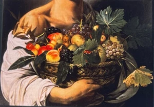 Caravaggio "Boy W Basket Of Fruit” Italian Baroque Art 35mm Slide - Picture 1 of 3