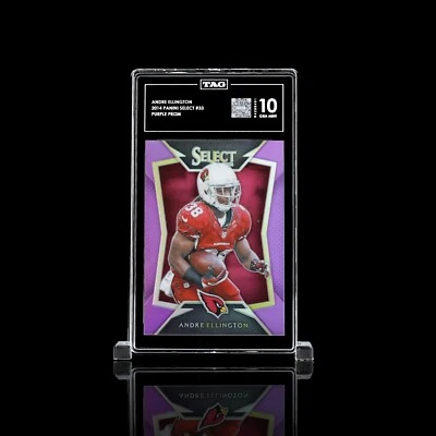 2014 Panini Select Andre Ellington Prizm Purple #/25 Cardinals TAG 10 GEM MINT - Image 1 of 2