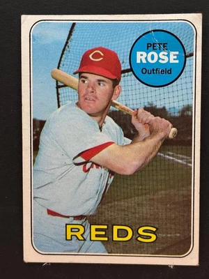 Pete Rose 1969 Topps #120 Cincinnati Reds PR - Imagem 1 de 2