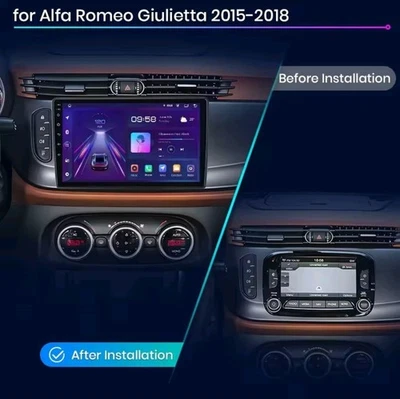 RADIO 9" PER ALFA ROMEO GIULIETTA MASCHERINA BLUETOOTH CARPLAY 14/20 CANBUS 2/32 - Immagine 1 di 4
