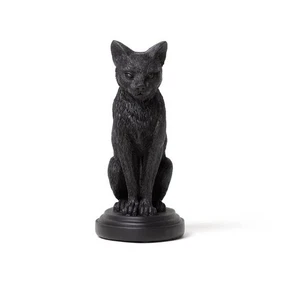 Black Cat Candle Holder Alchemy Gothic Faust's Familiar Candlestick Holder - Picture 1 of 4
