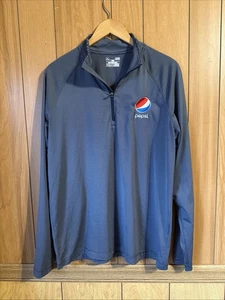 Camisa Pullover Under Armour Pepsi Azul 1/4 Cremallera Manga Larga Para Hombre Talla L HeatGear - Imagen 1 de 11