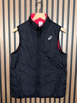 Chaleco Asics mediano para mujer forro polar negro cremallera completa acolchado 100 % nailon Foto 1 de 4