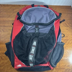 Mochila Sierra Alta Negra Roja Senderismo Camping Bolsa de Trabajo Correa de Suspensión 4 Bolsillos - Imagen 1 de 11