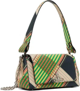 Vivienne Westwood Hazel Small Handbag Leather Combat Tartan - Picture 1 of 6