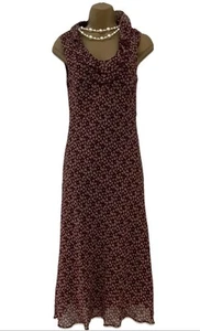 Laura Ashley Bias‑Cut Floral Midi Dress Sleeveless Cowl Neck Vintage UK 8 - Picture 1 of 24