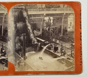 Industrial Water Jet Display Exhibit Stereoview 1893 World Columbian Exposition - Picture 1 of 4
