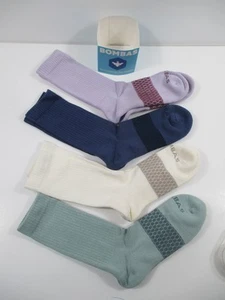-New Bombas Midweight 4 Pairs Calf Crew Socks Size Women 8-10.5 / Men 6-9 - Picture 1 of 3