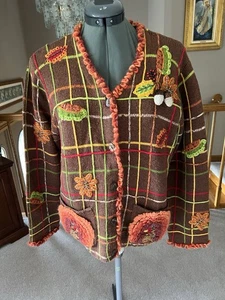 Design Options L Thanksgiving Turkey Sweater cardigan Christmas - Picture 1 of 11