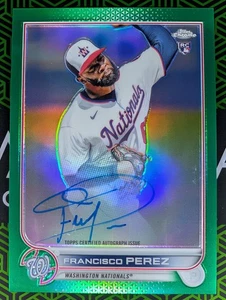 Francisco Perez (RC) 2022 Topps Chrome Rookie Auto Green Refractor 65/99 - Picture 1 of 2