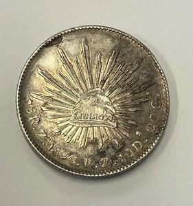 Mexico -1896 ZsFZ Large Silver 8 Reales - Popular - Picture 1 of 5
